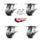 Service Caster 4 Inch Thermoplastic Caster Set with Roller Bearings and Brakes/Swivel Locks SCC SCC-35S420-TPRRF-SLB-BSL-4 - alternate 6